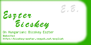 eszter bicskey business card